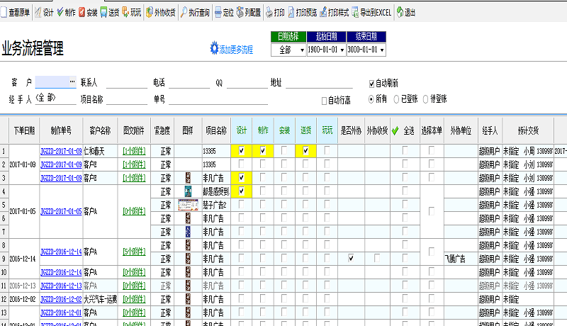 廣告公司管理軟件業(yè)務(wù)流程管理